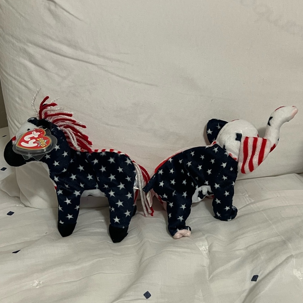 2000 Election Beanie Babies Ty Righty & Lefty